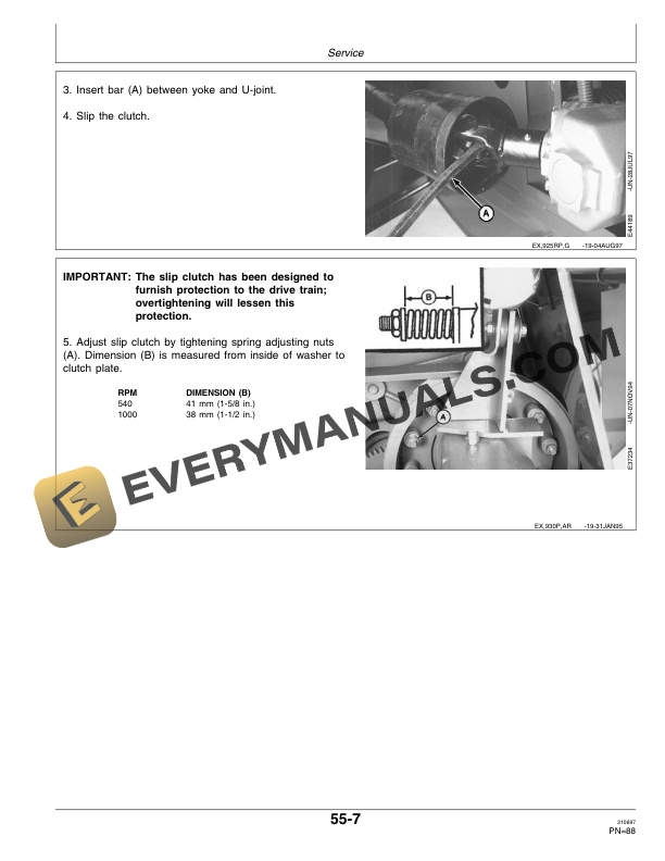 John Deere 925 Rotary Impeller Mower-Conditioner Operator Manual OME92549-3
