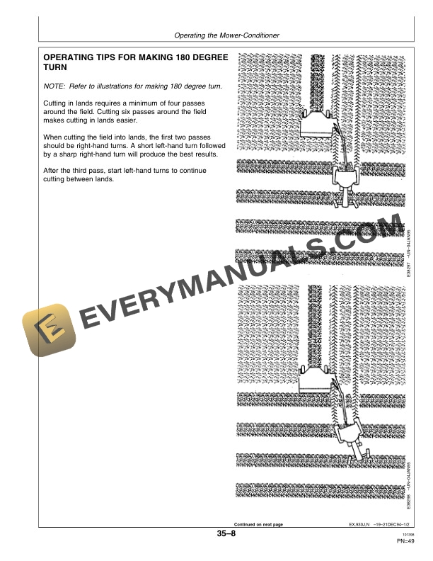 John Deere 925 Rotary Roll 935 Rotary Roll Mower Conditioner Operator Manual OME95638-2