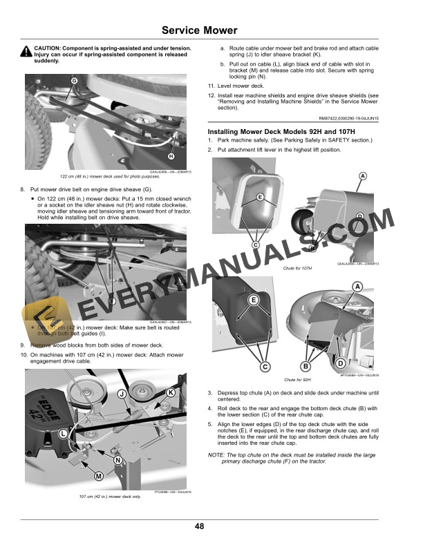 John Deere 92H, 107S, 107H Lawn Tractors Operator Manual OMUC19966 5 John Deere 92H, 107S, and 107H Lawn Tractors Operator Manual OMUC19966-3