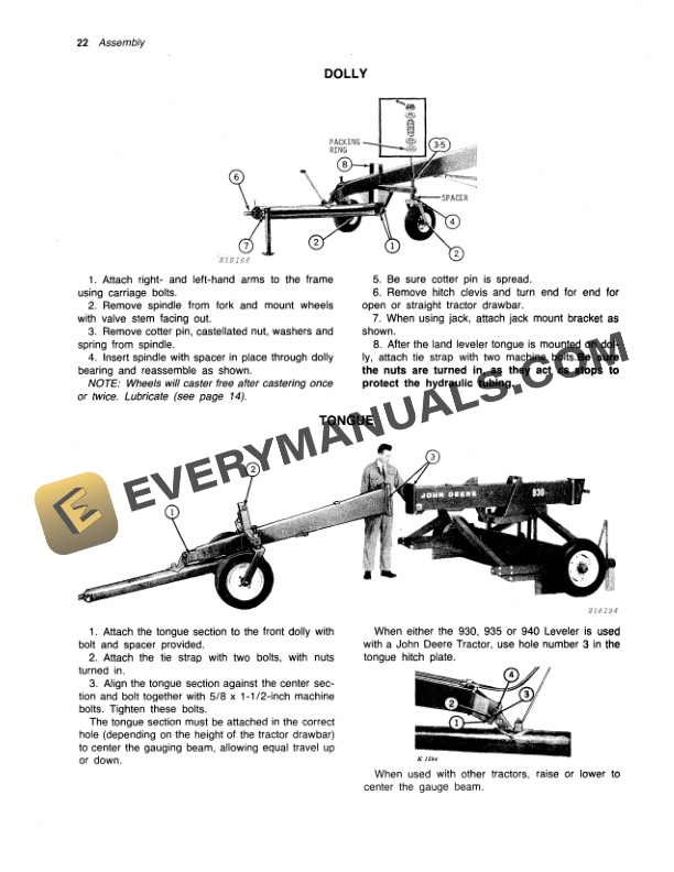 John Deere 930, 935, AND 940 LAND LEVELERS Operator Manual OMN159305-3