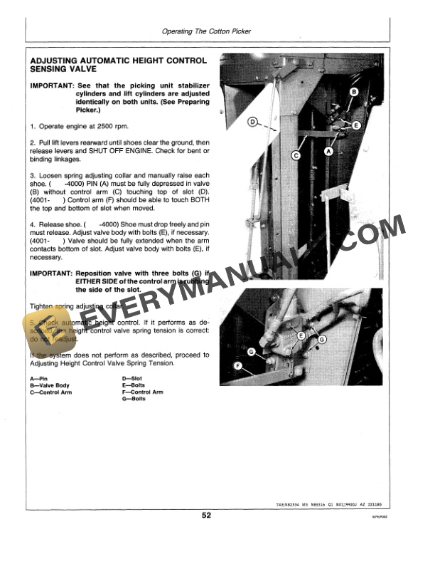 John Deere 9920 COTTON PICKER Operator Manual OMN200032-2