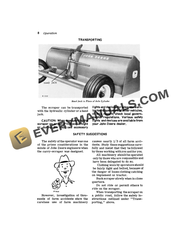 John Deere 9K Carry Scraper Operator Manual OMK39576 3