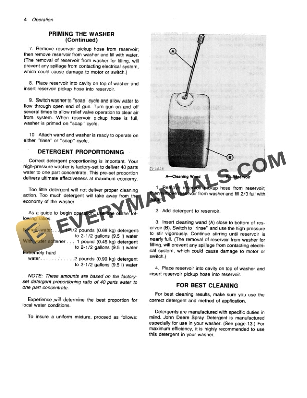 John Deere A18 HIGH PRESSURE WASHER Operator Manual OMTY8037 2