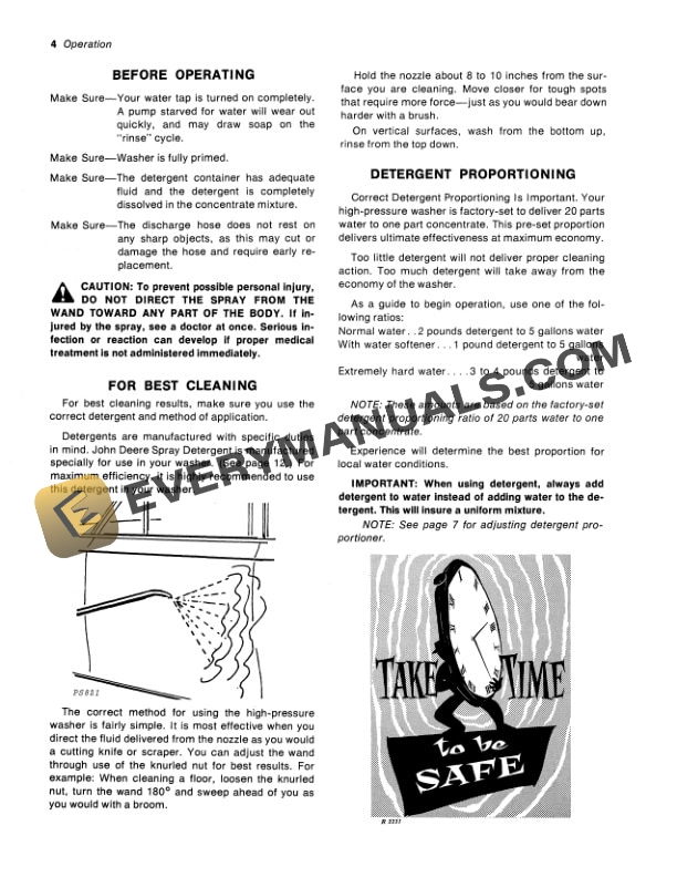 John Deere A25 AND A40 HIGH PRESSURE WASHER Operator Manual OMTY7732 2