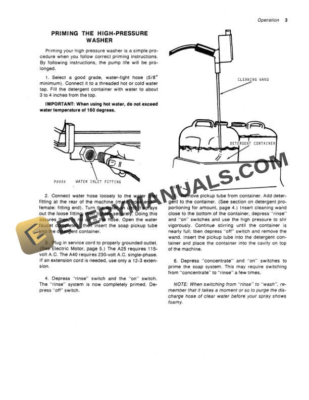 John Deere A25 and A40 High Pressure Washers Operator Manual OMTY7501 2