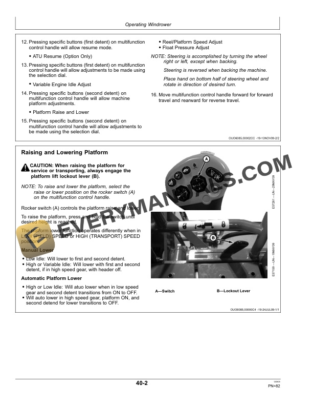 John Deere A400 Self-Propelled Windrower Operator Manual OMFH310757 4 John Deere A400 Self-Propelled Windrower Operator Manual OMFH310757-2