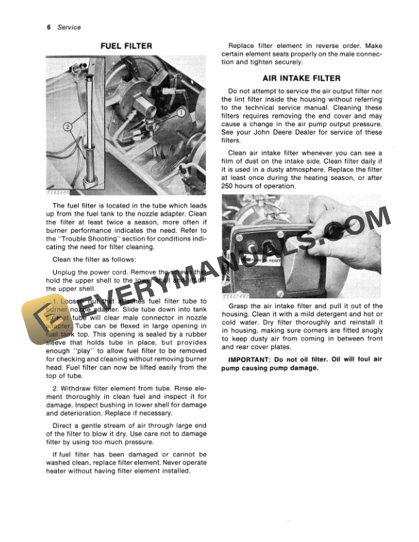 John Deere A50 A90 and A150 Portable Space HEATER Operator Manual OMTY4206 2