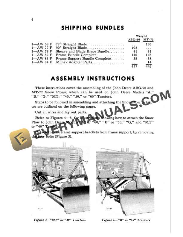 John Deere ABG 90 and MT 72 Snow Plow Operator Manual OMF221152 2