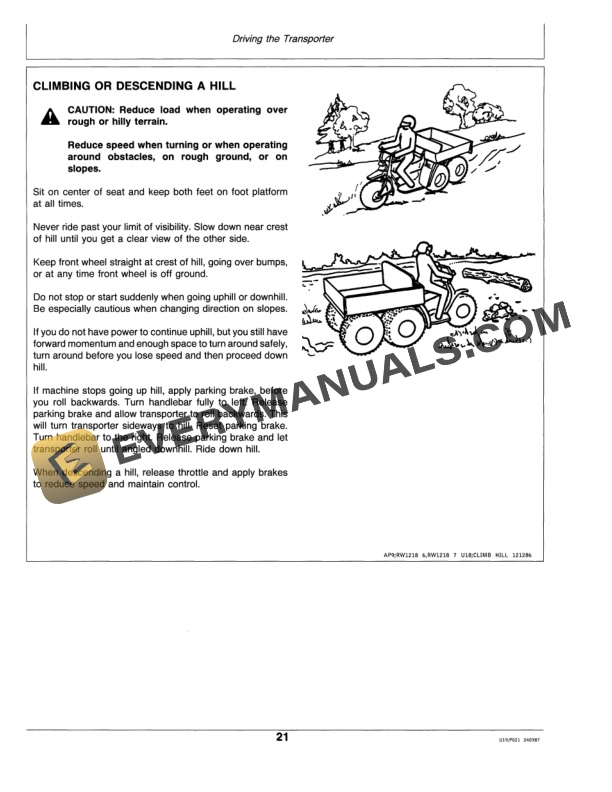John Deere AMT 600 ALL MATERIAL TRANSPORTER Operator Manual OMW38914 2