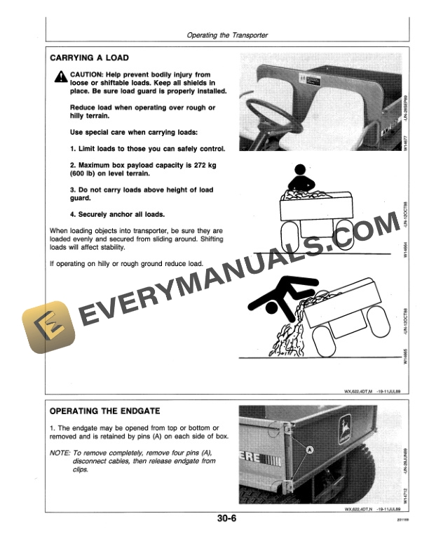 John Deere AMT 622 ALL MATERIAL TRANSPORTER Operator Manual OMW40634 2