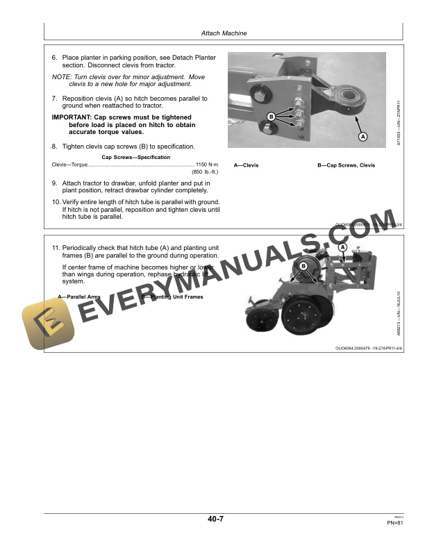 John Deere Bauer Planter Components Operator Manual OMA93547 4 John Deere Bauer Planter Operator Manual OMA93547-2