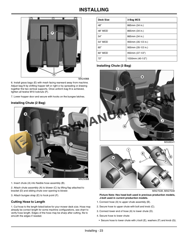 John Deere Blower and Rear Bagger 2 and 3 Bag Material Collection System Operator Manual OMTCU29191E 3