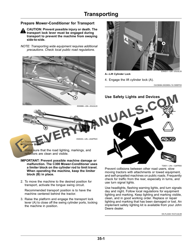 John Deere C300 and C350 Center Pivot Mower-Conditioner Operator Manual OMFH348832 4 John Deere C300 and C350 Center Pivot Mower Conditioner Operator Manual OMFH348832-2