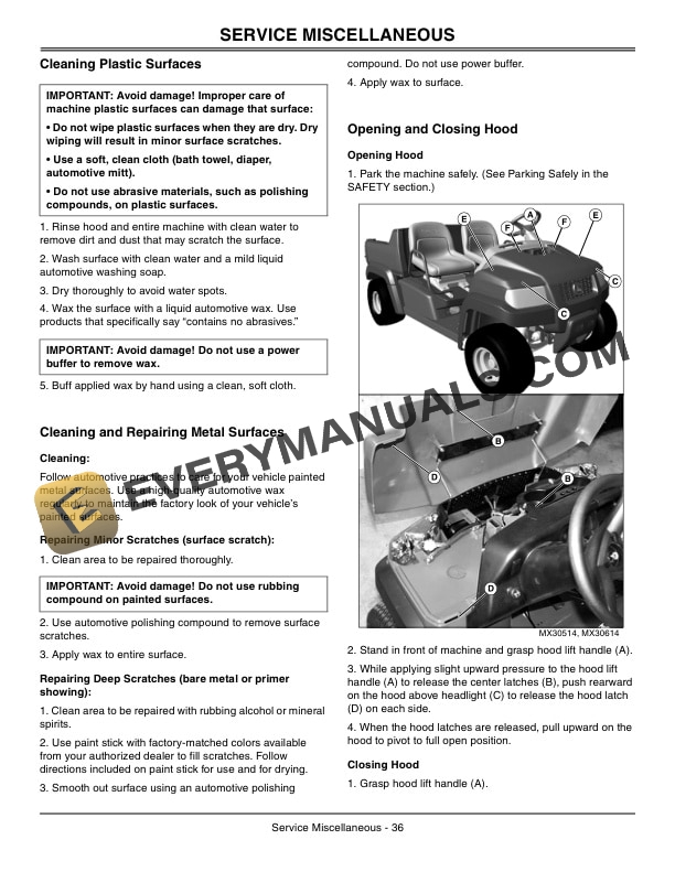 John Deere CX Gator Compact Series Utility Vehicles Operator Manual OMM162861 5 John Deere CX GATOR Compact Series Utility Vehicles Operator Manual OMM162861-3