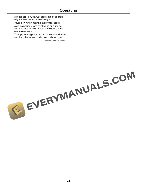 John Deere Commercial Walk Behind Mower Operator Manual OMUC24813E 2