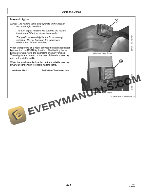 John Deere D450 Self-Propelled Windrower Operator Manual OMFH314473 4 John Deere D450 Self-Propelled Windrower Operator Manual OMFH314473-2