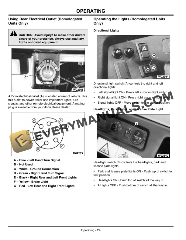 John Deere DIESEL GATOR Utility Vehicles Operator Manual OMM144183 2