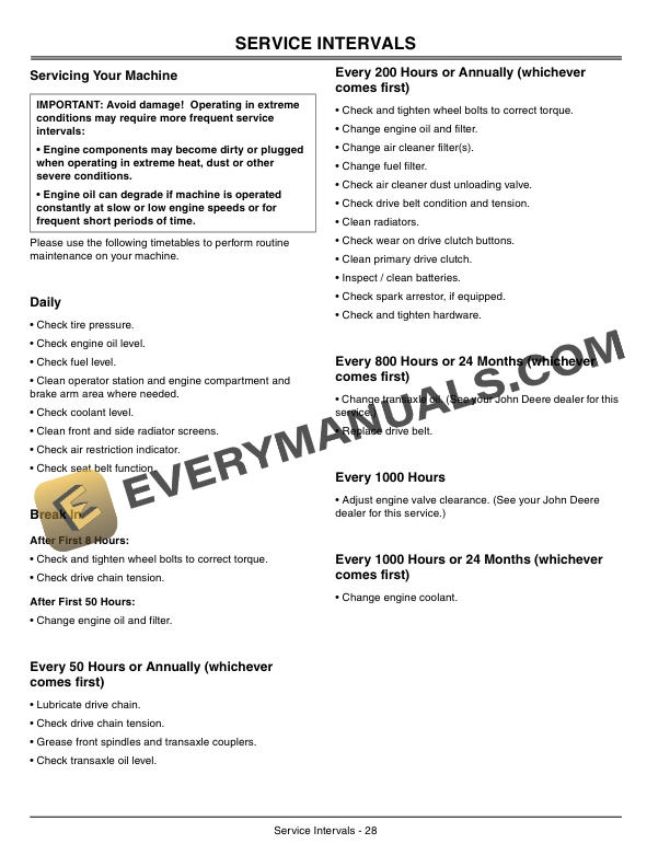 John Deere Diesel M GATOR A1 Utility Vehicles Operator Manual OMM157466 2