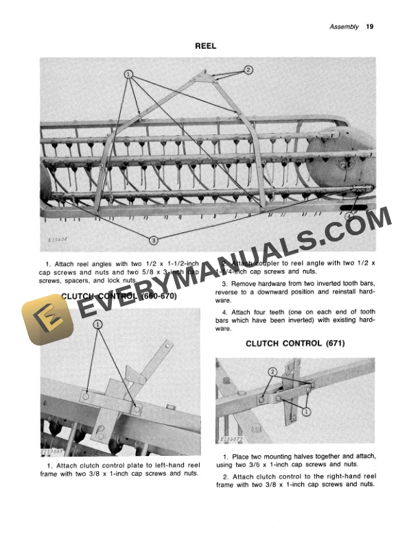 John Deere Dual Hitch and 660 670 and 671 Side Delivery Rakes Operator Manual OME58956 3