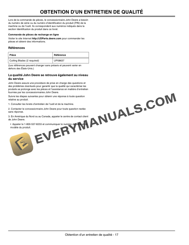 John Deere EH2659LE HT22L Extended Reach Hedge Trimmer Hedge Trimmer Attachment Operator Manual OMPS10904 3