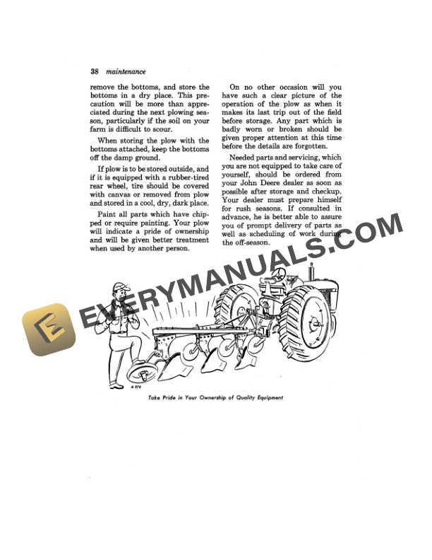 John Deere F130 SERIES HIGH CLEARANCE INTEGRAL MOLDBOARD PLOW Operator Manual OMA13044 3