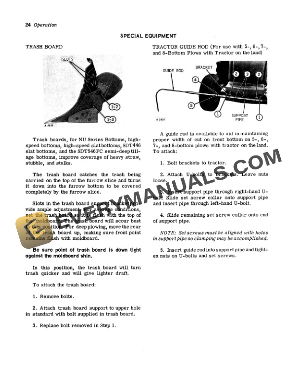 John Deere F365H AND F375H SERIES POWER RESET DRAWN MOLDBOARD PLOW Operator Manual OMA16016 3