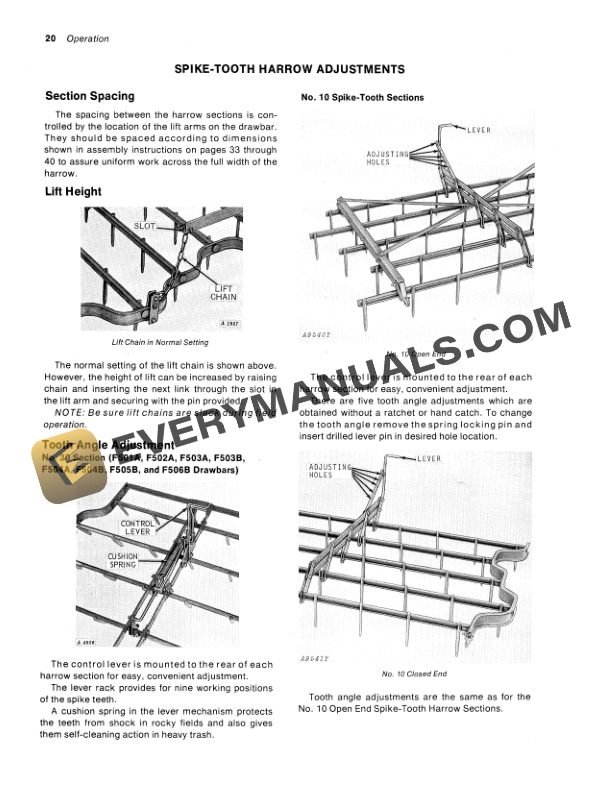 John Deere F500 SERIES INTEGRAL HARROWS AND HARROWS Operator Manual OMA22849 2