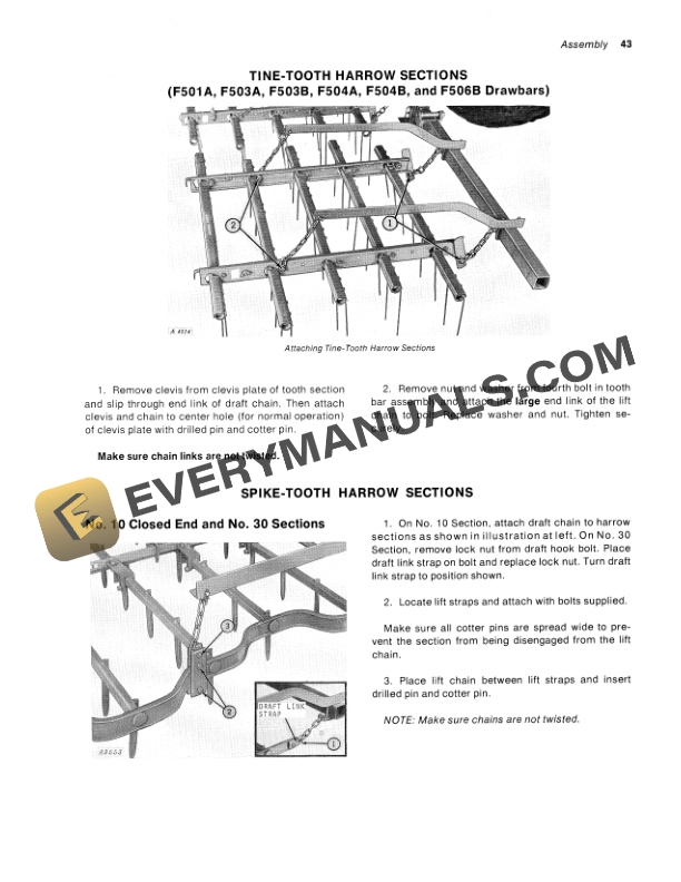 John Deere F500 SERIES INTEGRAL HARROWS AND HARROWS Operator Manual OMA22849 3