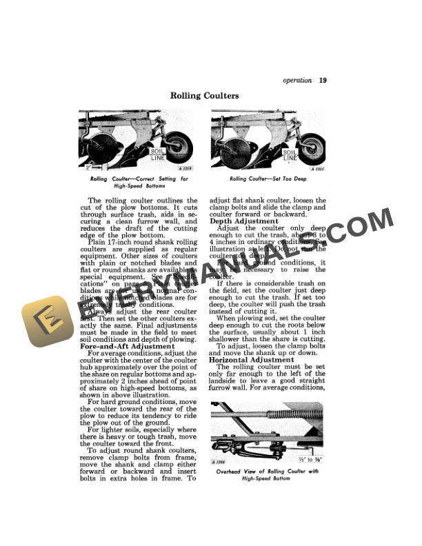 John Deere F610 F610H F620 F620H F630 AND F630H DRAWN MOLDBOARD PLOW Operator Manual OMA12322 2