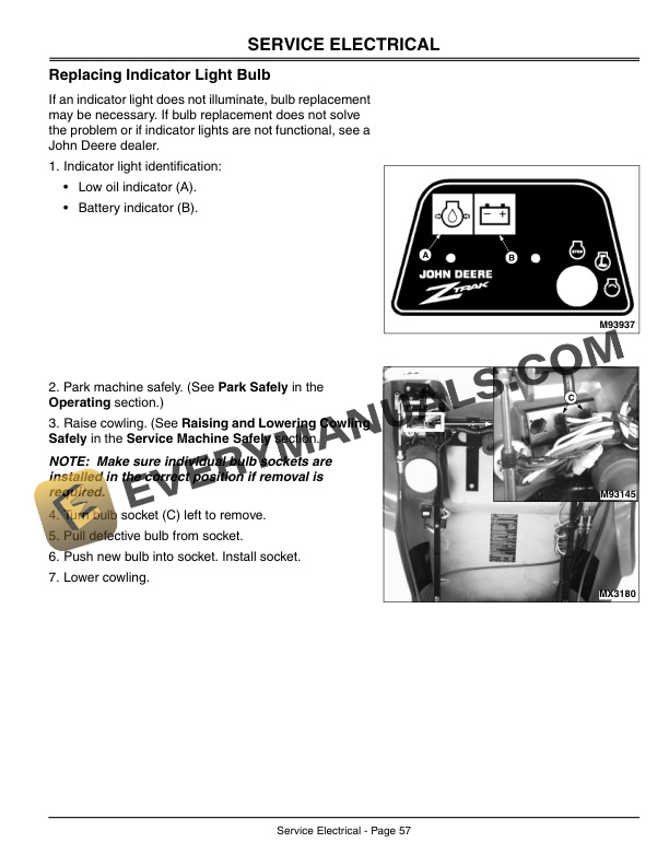 John Deere F680 Front Mower ZTRAK Serial No. 010001 Operator Manual OMTCU51505 2