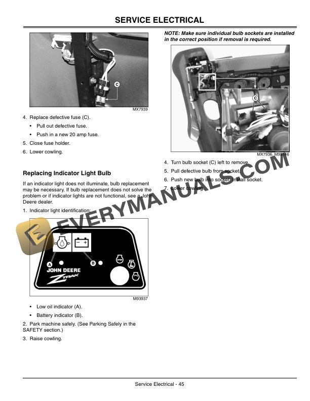 John Deere F687 Z Trak Front Mower Operator Manual OMTCU15769 2
