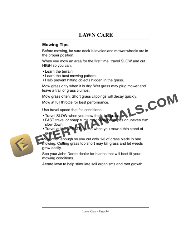 John Deere F710 and F725 Front Mowers Operator Manual OMM123350 2