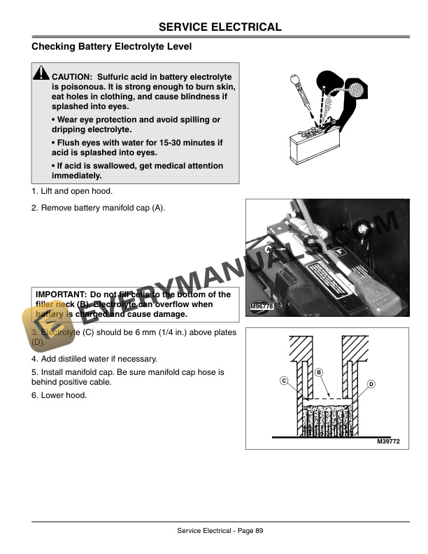 John Deere F735 Front Mowers Serial No. 010001 Operator Manual OMTCU12447 2