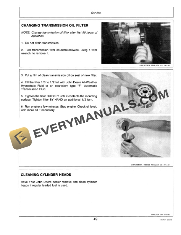 John Deere F910 AND F930 FRONT MOWER Operator Manual OMM79594 3