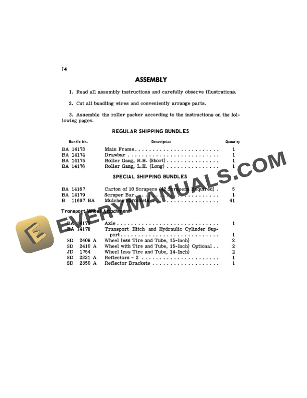 John Deere F920A Roller Packer Operator Manual OMA14826 3