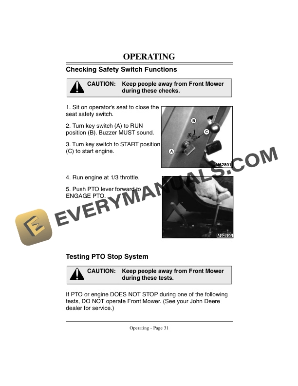 John Deere F925 and F935 Front Mower Operator Manual OMM117815 2