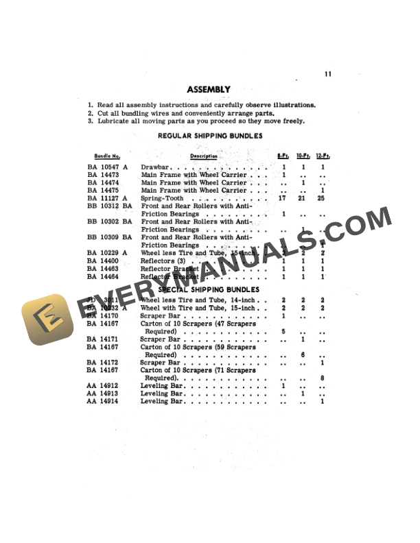 John Deere F925H SERIES ROLLER HARROWS Operator Manual OMA16663 3