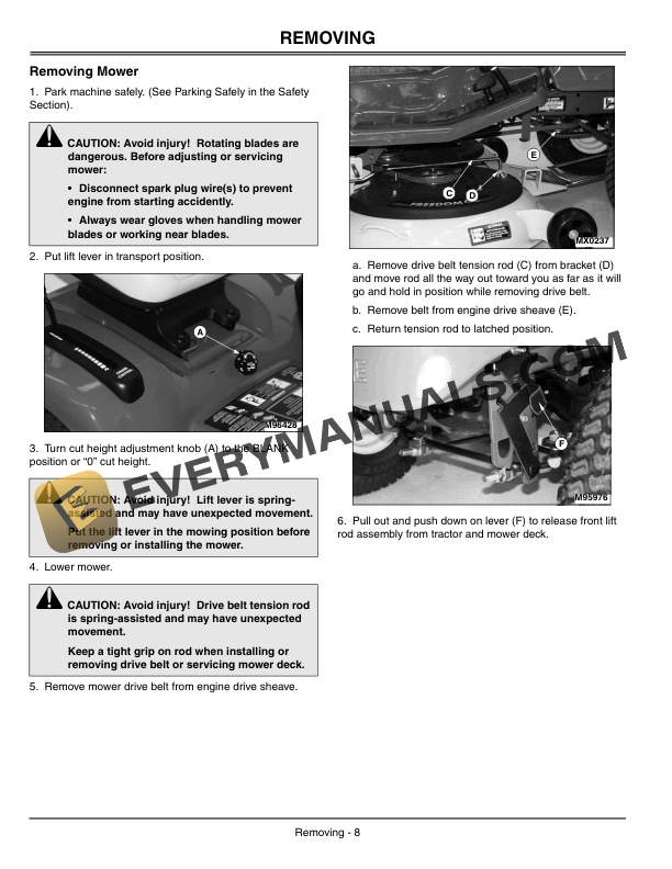 John Deere Freedom42 Mower Decks Operator Manual OMM142634-2
