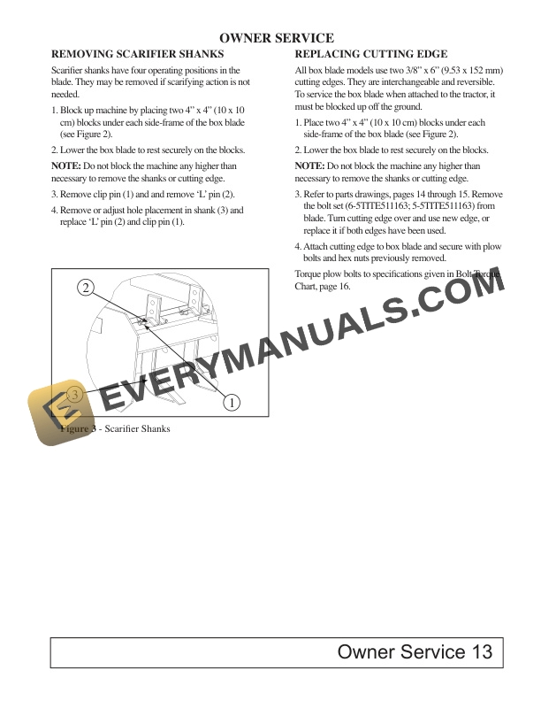 John Deere Frontier BB5060 BB5072 BB5048L BB5060L BB5084 BB5096 BOX BLADES Operator Manual 5TITE511191-3
