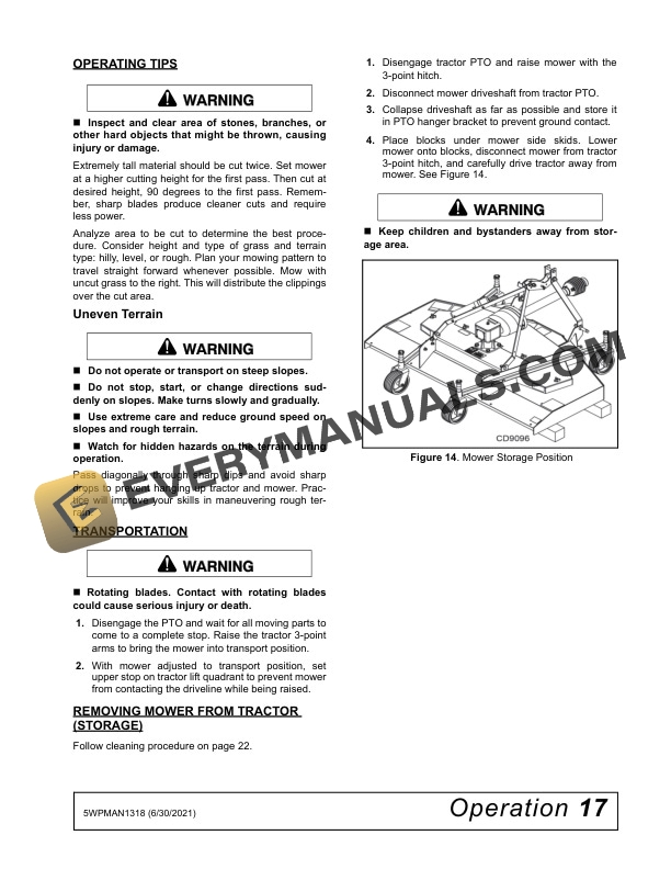 John Deere Frontier GM4060E GM4072E REAR DISCHARGE GROOMING MOWERS Operator Manual 5WPMAN1318-2