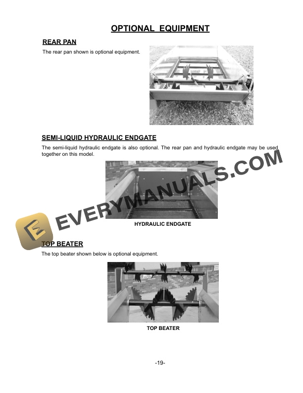 John Deere Frontier MS1112 MANURE SPREADER Operator Manual 5HP71215-3