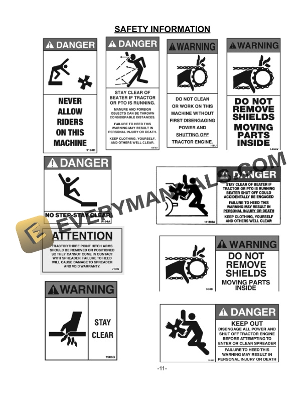 John Deere Frontier MS1442H V MS1455H V MANURE SPREADER Operator Manual 5HPO75895-2