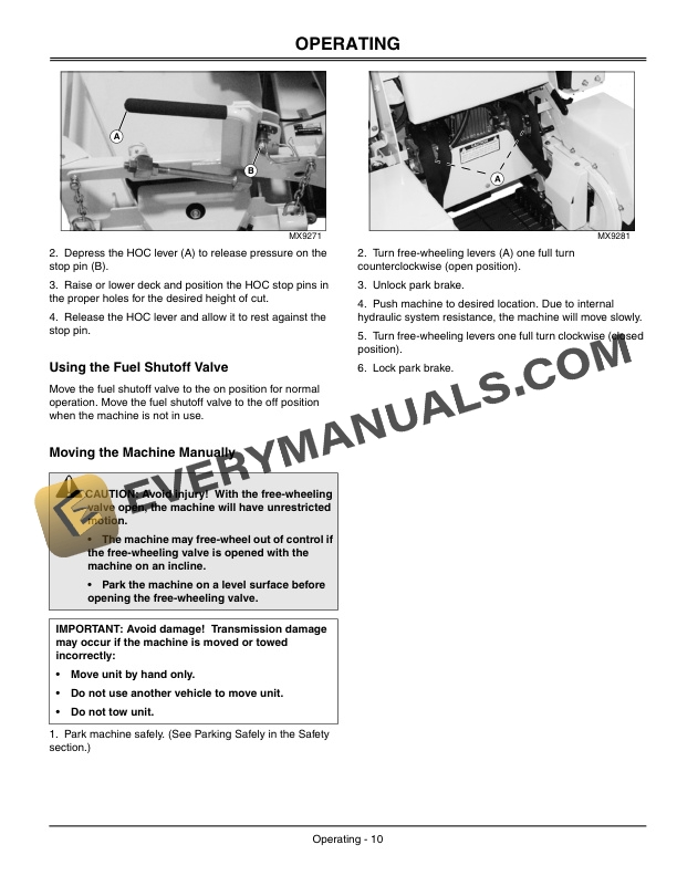 John Deere GDSS15KA, GDSS17KA, GDSS17KAE, GDSS22KHE, GDSS23KAE Super Surfer Operator Manual OMGDU10005-2