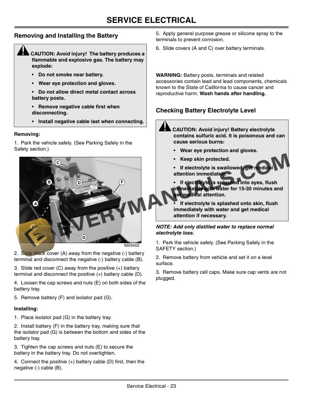 John Deere GDSS15KA, GDSS17KA, GDSS17KAE, GDSS22KHE, GDSS23KAE Super Surfer Operator Manual OMGDU10005-3