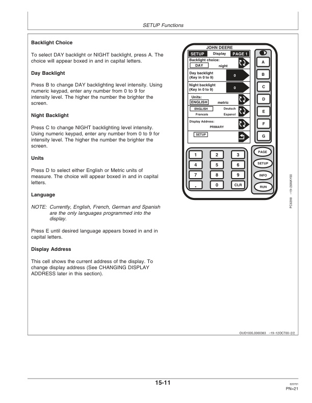John Deere GREENSTAR Monitor Display Operator Manual OMPC20086 2