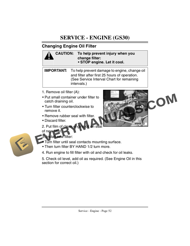 John Deere GS30 GS45 and GS75 Commercial Walk Operator Manual OMM128538 2