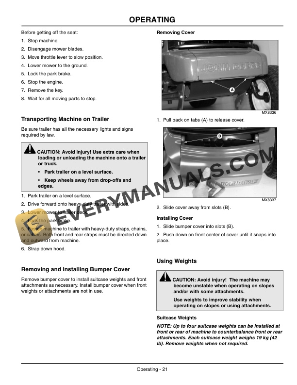 John Deere GX355 Lawn and Garden Tractors Operator Manual OMM145730 2