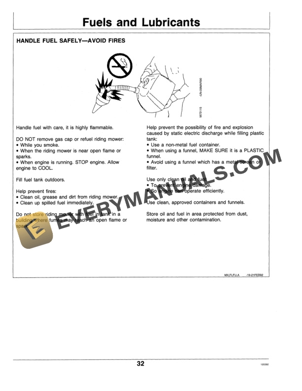 John Deere GX70 AND GX75 RIDING MOWERS Operator Manual OMM95318 2