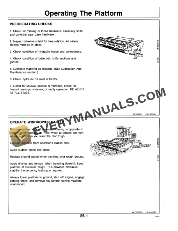 John Deere HAY CONDITIONER AND 140 AUGER PLATFORM Operator Manual OME81679 2