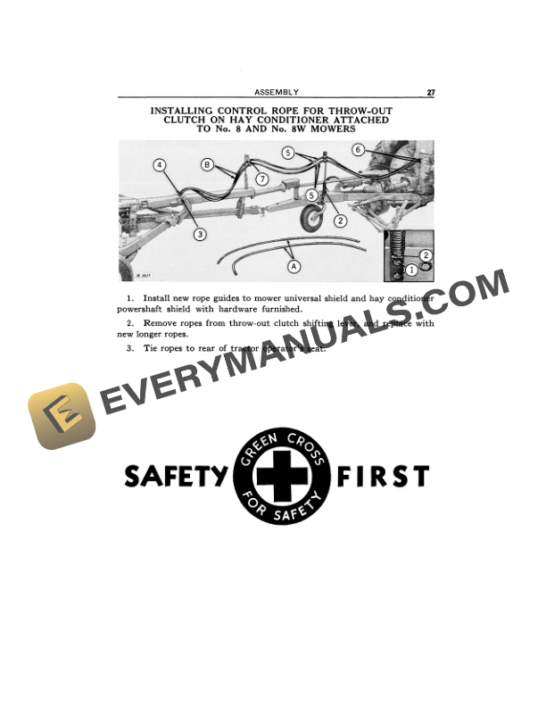 John Deere HAY CONDITIONER AND NO. 8 OR 9 MOWER HOOK Operator Manual OMH90535H 3